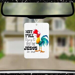 Chicken Funny Unscented Hanging Car Air Freshener Freshie